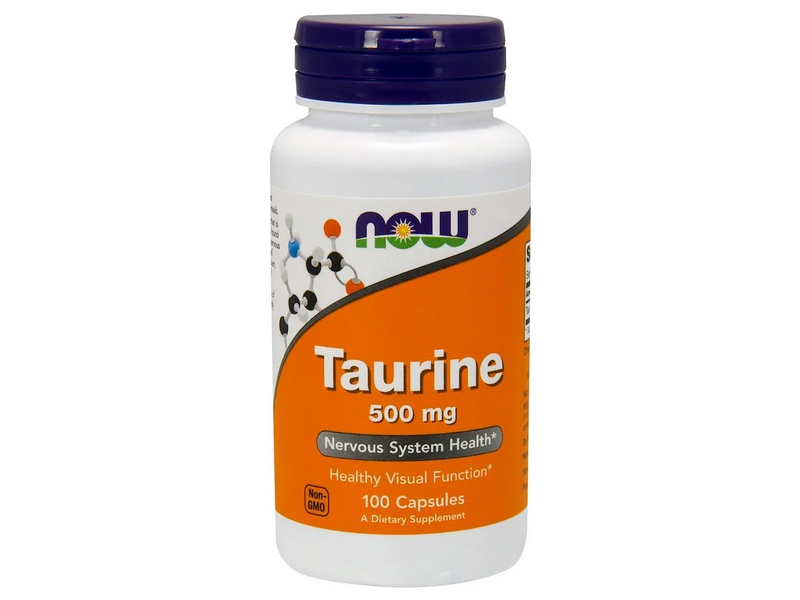 

Таурин, Taurine, Now Foods, 500 мг, 100 капсул