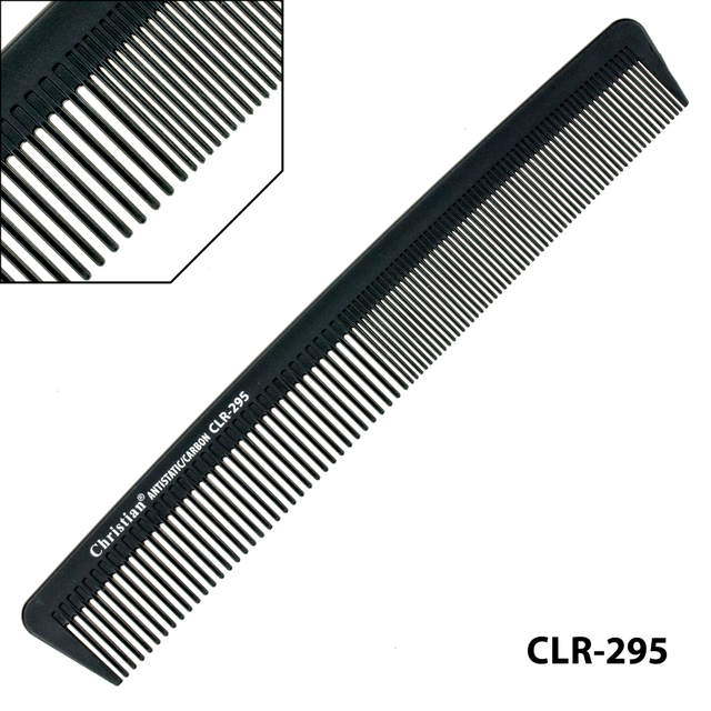 

Гребешок карбоновый антистатический средне-мелкозубый CLR-294