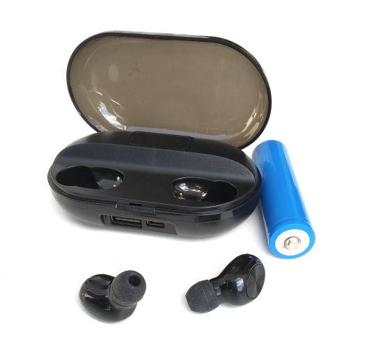 

Навушники Bluetooth Бездротові + Повербанк USB від Акумулятора 18650, Черный