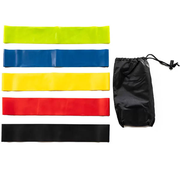 

Лента эспандер для фитнеса Mini Loop Bands Набор из 5 резинок + чехол.