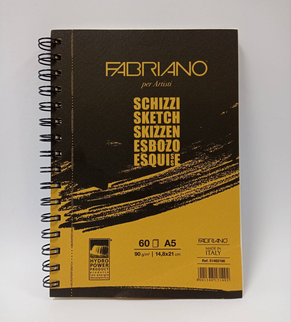 

Альбом для ескізів на спіралі Schizzi Sketch А5 (14,8х21см), 90г/м2, 60л., Fabriano
