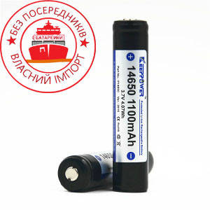 

Аккумулятор Li-ion с защитой KEEPPOWER 14650 1100mAh 3.7V