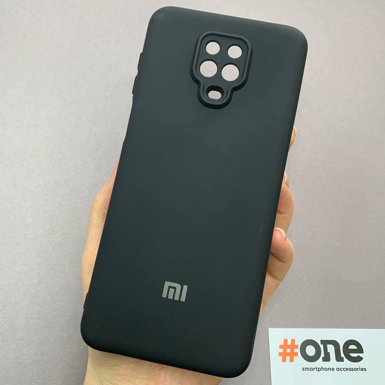 

Чехол для Xiaomi Redmi Note 9 Pro с микрофиброй с защитой для камеры чехол на сяоми нот 9 про черный CMR