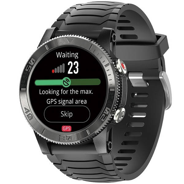 

Мужские смарт часы круглые режим работы 2-14 дней водостойкие North Edge XTrek Black