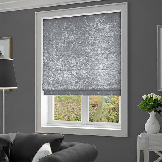 

Римская штора Велюр Люкс стальной серый 120*170