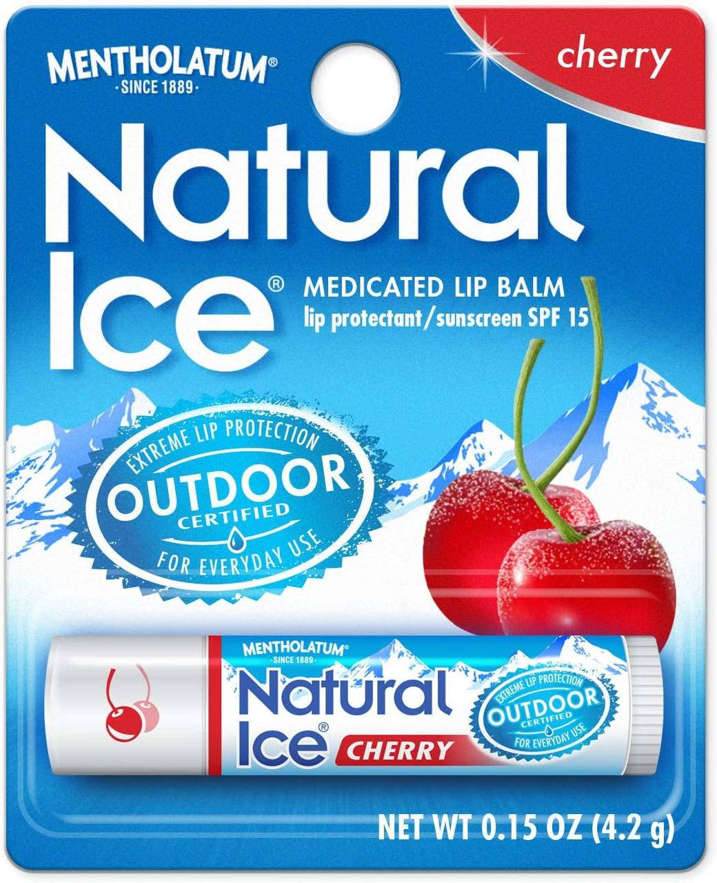 

Защитный бальзам для губ Natural Ice Cherry SPF 15 Mentholatum 4.5 г