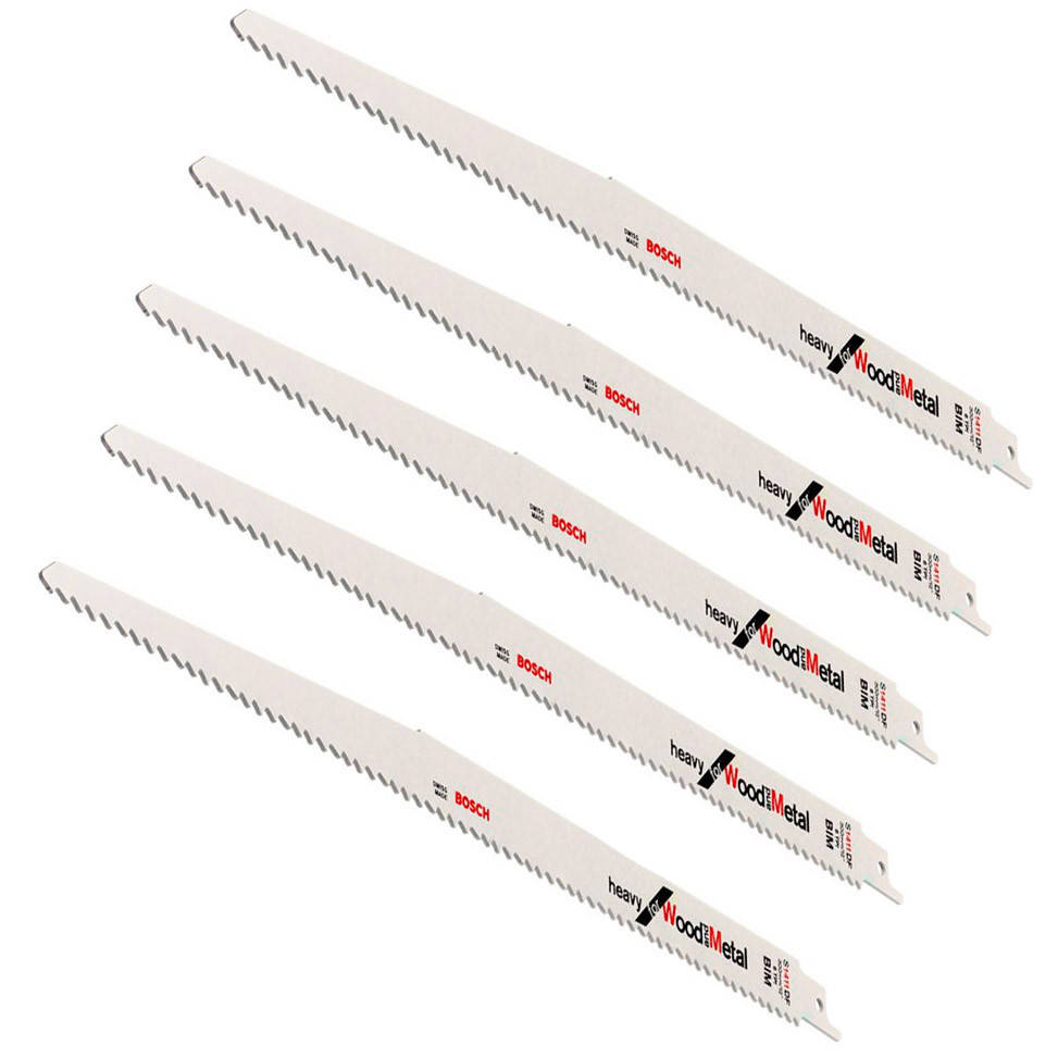 

Полотна сабельной пилы BOSCH S1411DF по дереву и металлу 5шт в упаковке 300мм