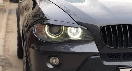 

Реснички, накладки фар Х5 BMW E70