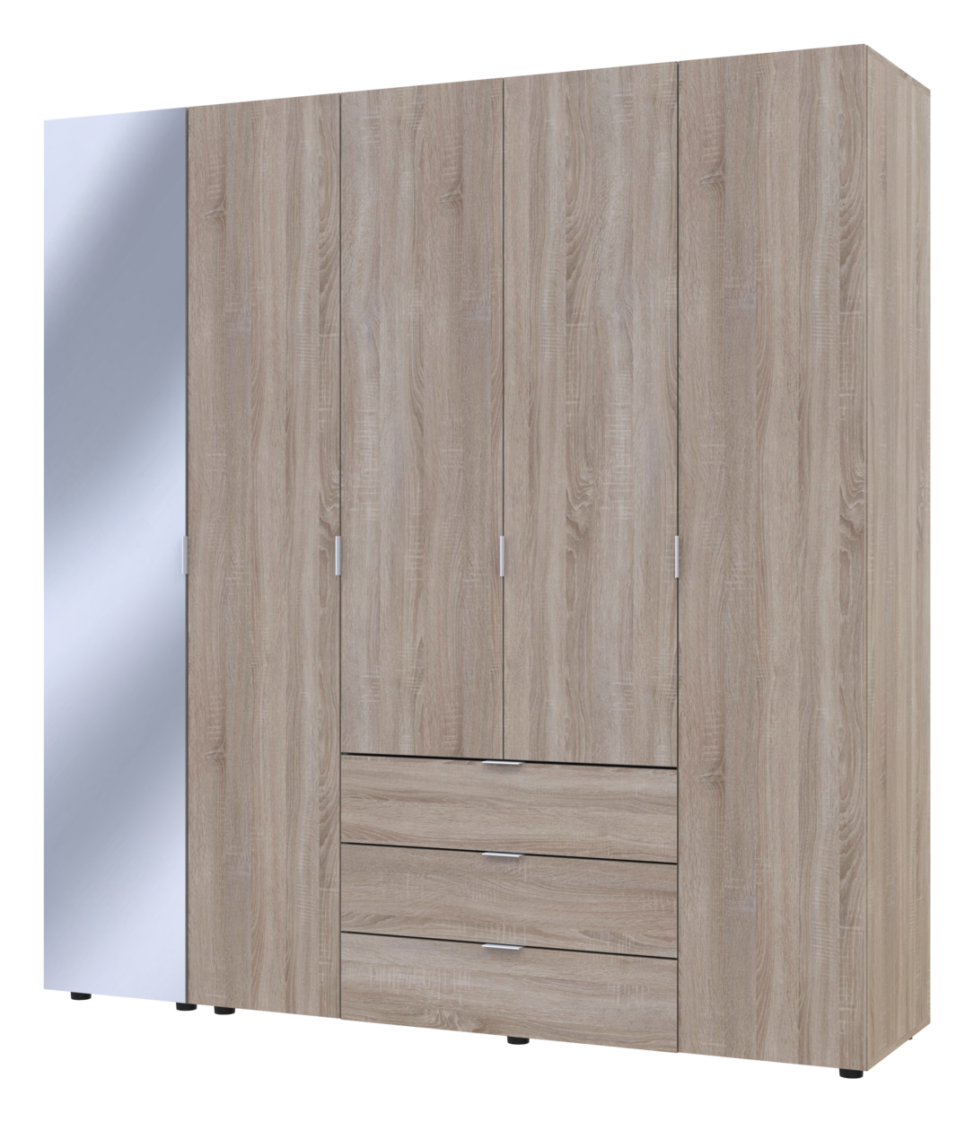 Шафа для одягу Doros Гелар Дуб сонома 4ДСП/Дзеркало 194х49.5х203.4 (42002162) 5