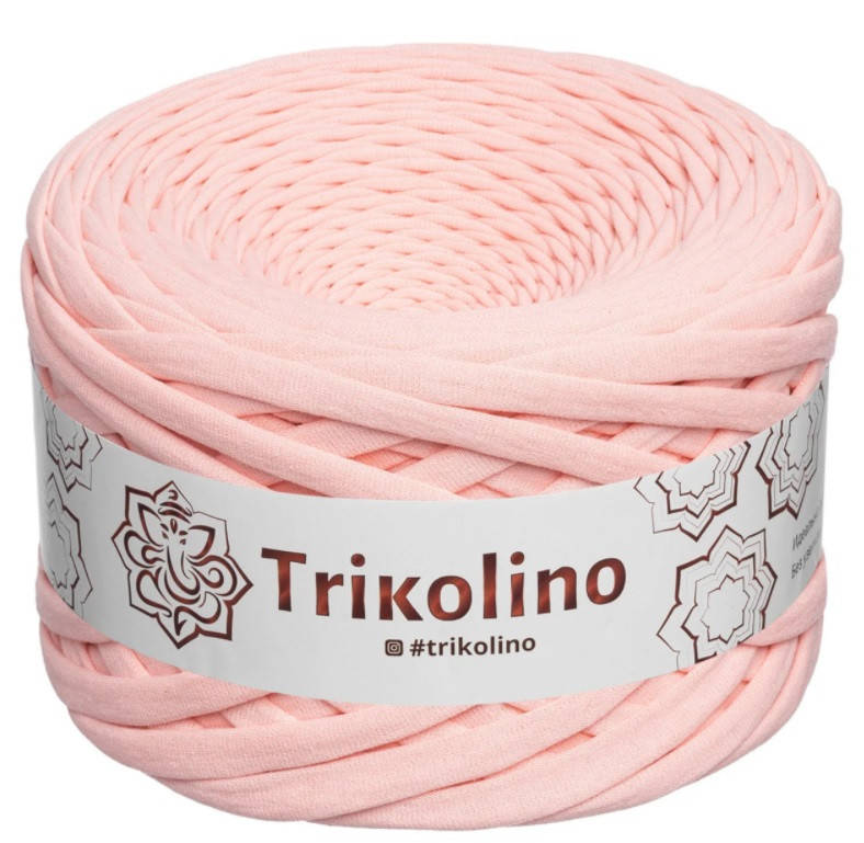 

Trikolino (Триколино) 7-9 мм 100 м персиковы пломбирТрикотажная пряжа, нитки для вязания., Персиковый