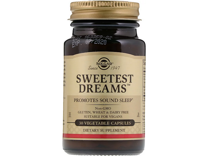 

Сладкий сон, Sweetest Dreams, Solgar, 30 капсул