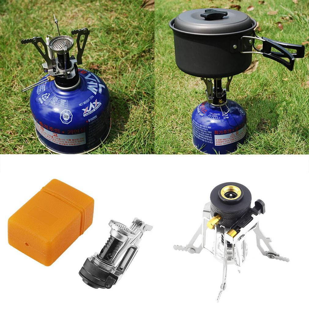 

Туристическая компактная газовая горелка плитка с пьезоподжигом Camping Mini + кейс