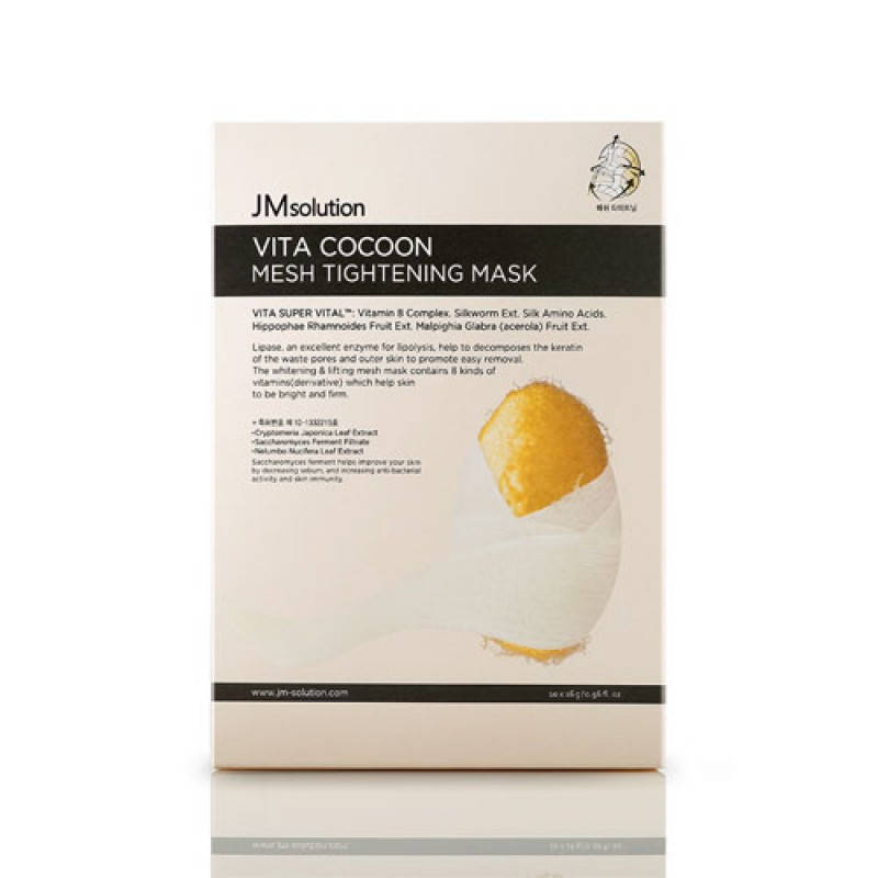 

Подтягивающая лифтинг-маска с протеинами кокона шелкопряда JMsolution Vita Cocoon Mesh Tightening Mask, 16г