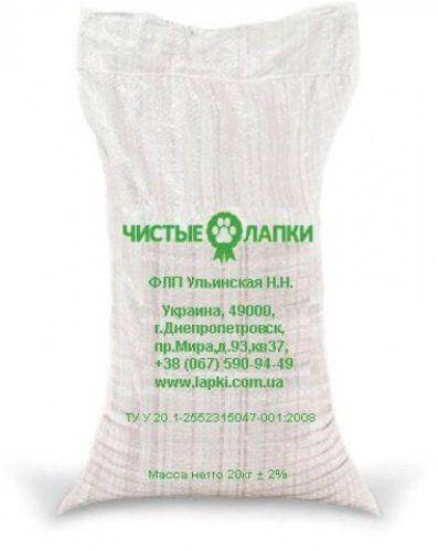 

Деревний наповнювач для кошачого туалету Чисті лапки Економ 20 кг