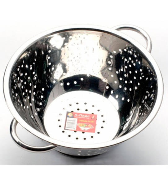 

Дуршлаг из нержавеющей стали 24см,круглый,ушки-ручки