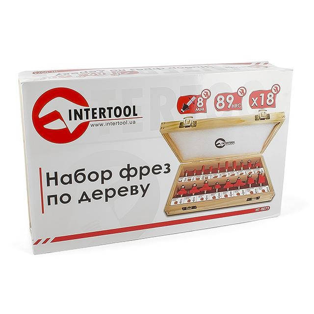 

Набор фрез по дереву, 18 шт. INTERTOOL HT-0073