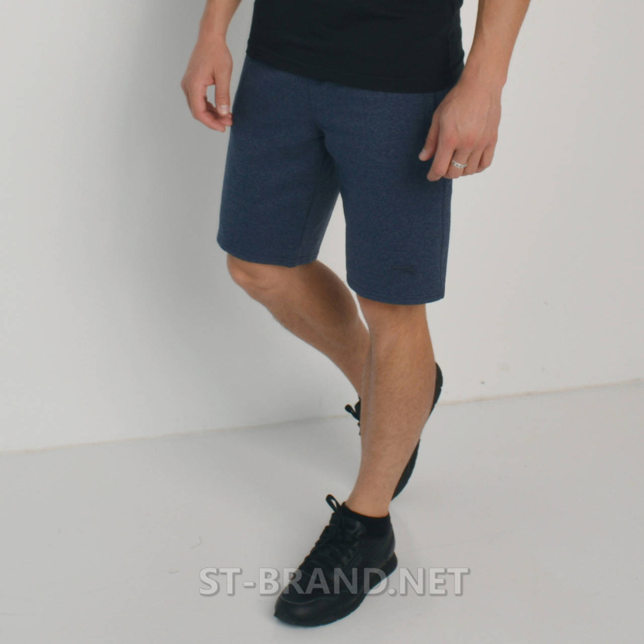 

Размеры: 48-54. Мужские спортивные шорты ST-BRAND, трикотажные - синие джинс, Синий
