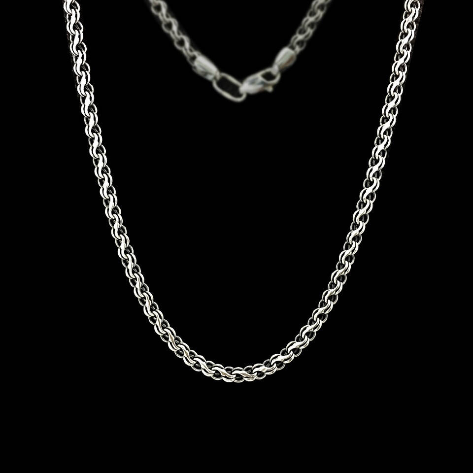 

Серебряная цепочка Ручей, 550мм, 14 грамм, чернение