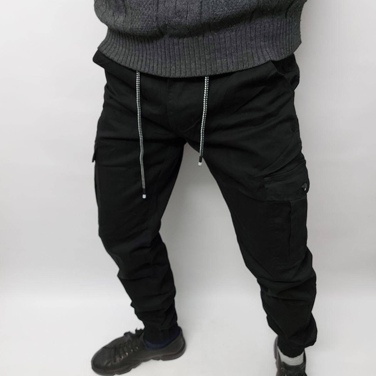 

Джинсы мужские черные карго размеры 32-42 42