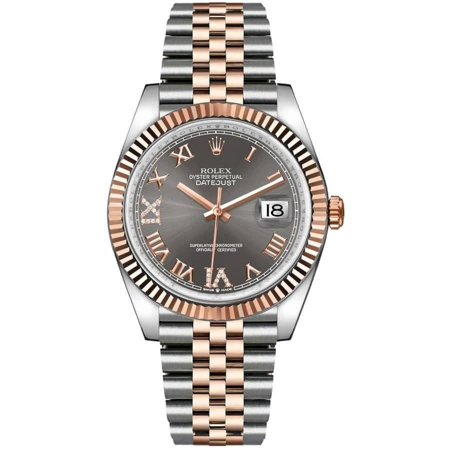

Часы наручные Rolex Date Just 36 mm Silver-Cuprum-Black