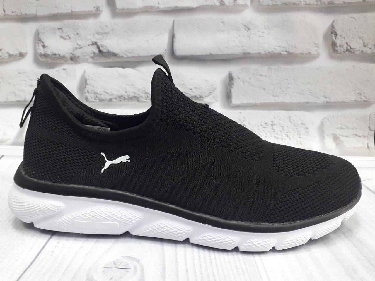 

Мужские слипоны Puma сетка черные, Черный