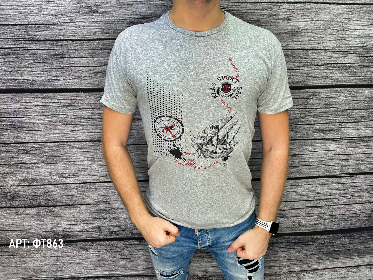 

Мужская футболка. Размеры: M. XL, 2XL (маломерят на размер)