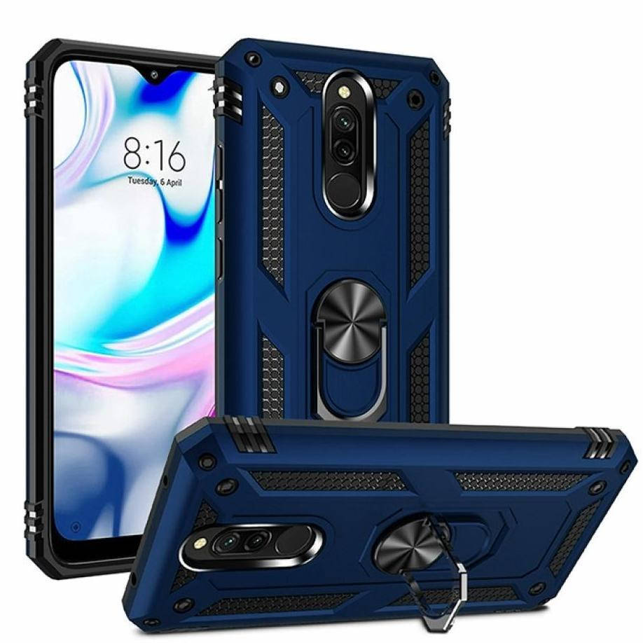 

Чехол Shield для Xiaomi Redmi 8A Бампер противоударный Dark-Blue, Синий
