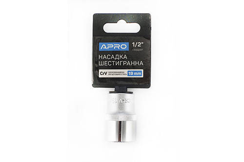 

Головка насадка сменная шестигранная CrV 1/2 APRO