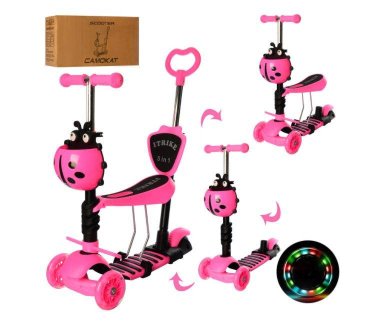 

Самокат беговел Scooter MAXI 5в1 (розовый)