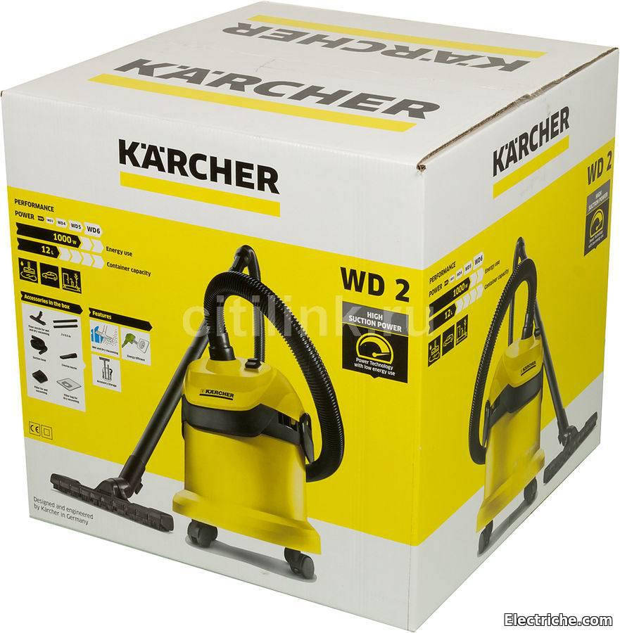 

Пылесос для сухой уборки KARCHER WD 2 (1.629-764.0/9.611-144.0). Пылесосы для сухой уборки