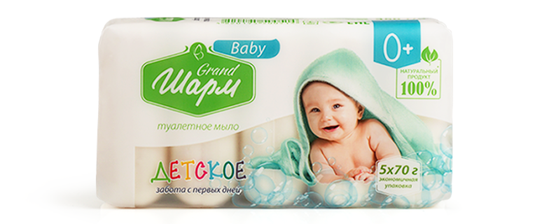 

Мыло туалетное Шарм детское екопак 5х70 грамм