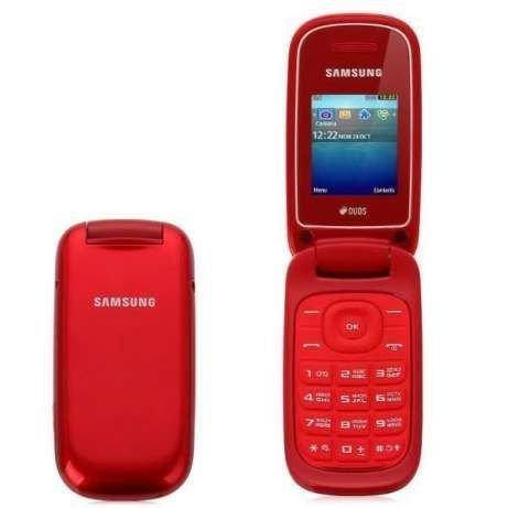 

Раскладушка Samsung E1272 Duos Garnet красная английском, Красный