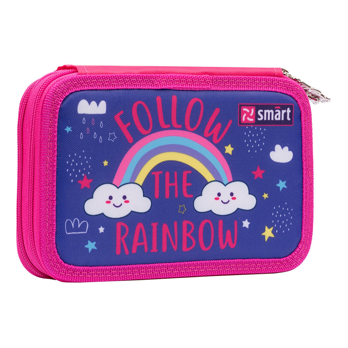 

Пенал твердый SMART двойной HP-01 Follow the rainbow фиолетовый (532818)
