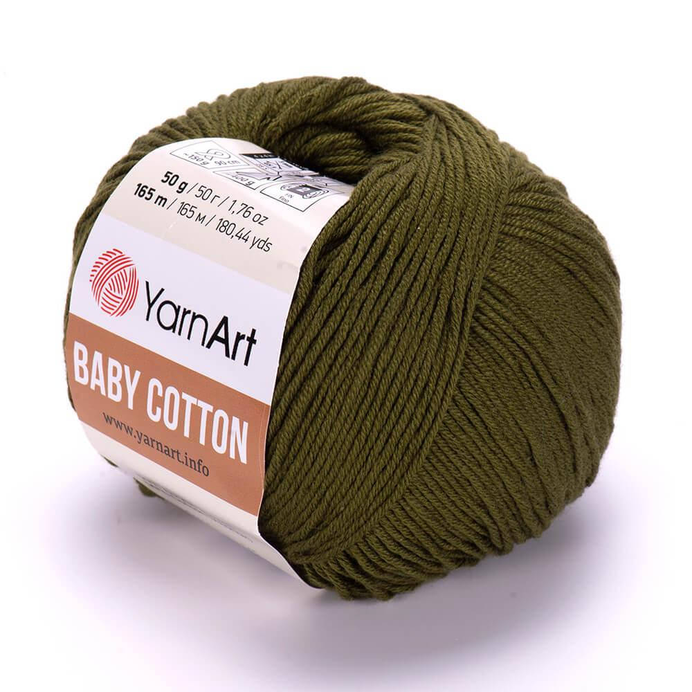 

YarnArt Baby Cotton (Ярн Арт Беби Коттон) № 443 хаки (Пряжа коттон, нитки для вязания)