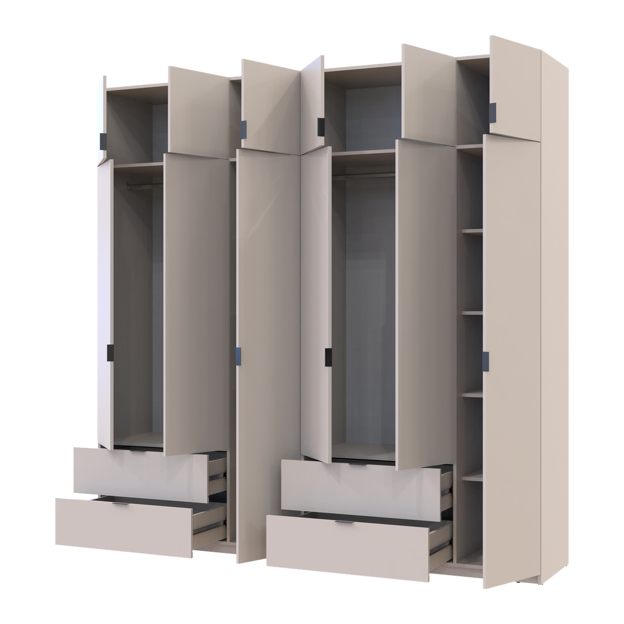 Розпашна Шафа для одягу Doros Лукас Кашемір 3+3 ДСП 240х50х240 (42005108) 2