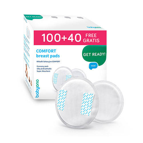 

Лактационные вкладыши белые COMFORT 100+40 шт. BabyOno