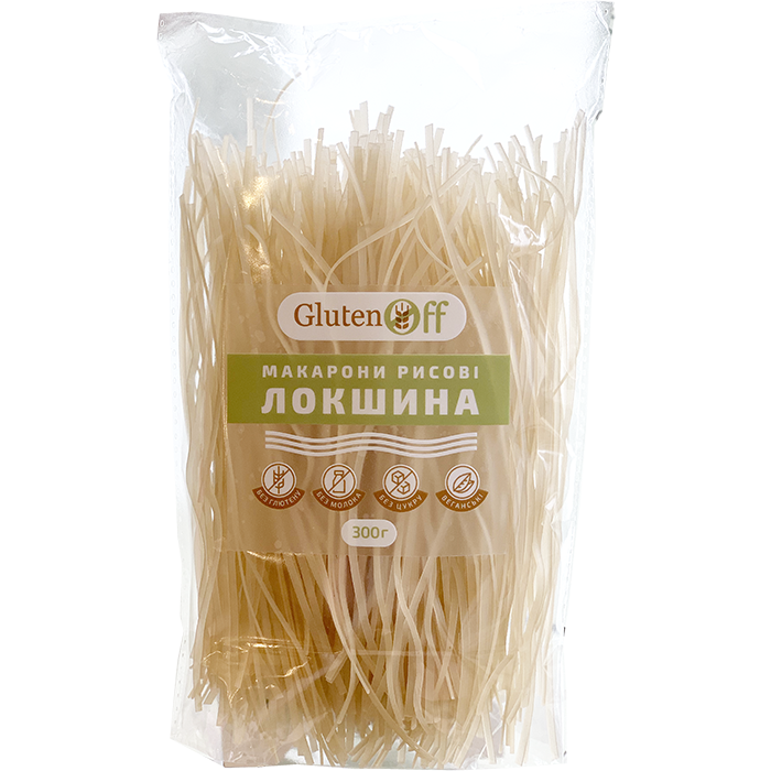 

Макароны рисовые Лапша без глютена GlutenOff 300г Украина