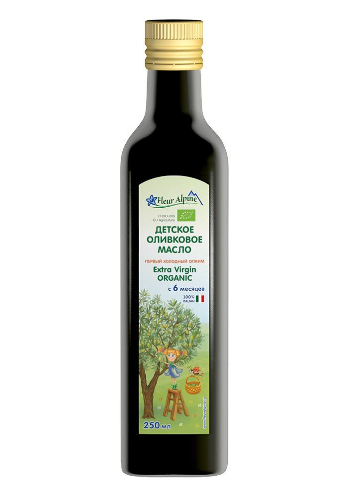 

Детское оливковое масло Extra Virgin холодный отжим 250мл, Fleur Alpine с 6 месяцев