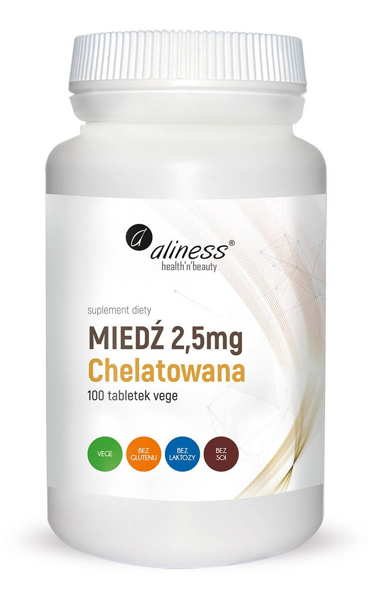 

Хелатная медь 2,5 mg 100 tabs, Aliness
