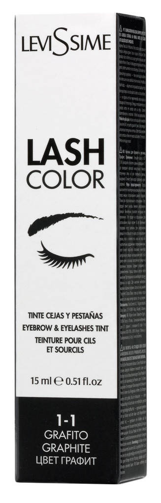 

Краска для ресниц и бровей LeviSsime LashColor. тон 1-1 графит 15мл