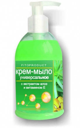 

КРЕМ-МЫЛО УНИВЕРСАЛЬНОЕ С ЭКСТРАКТОМ АЛОЭ И ВИТАМИНОМ Е, 500 МЛ