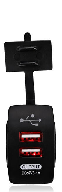 

Гнездо USB SKT-003 Красная подсветка KS08070