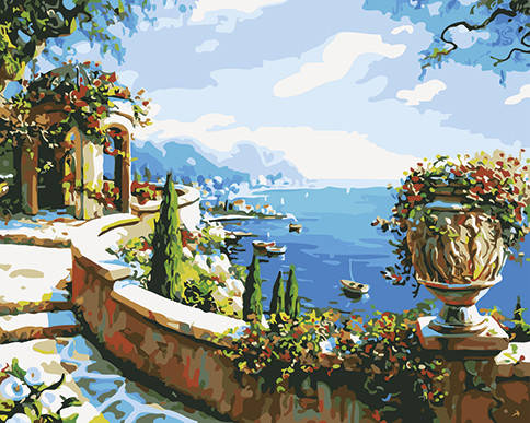 

Картина по номерам "Ротонда у моря" тм Лавка Чудес 40 x 50 см в коробке LC30118