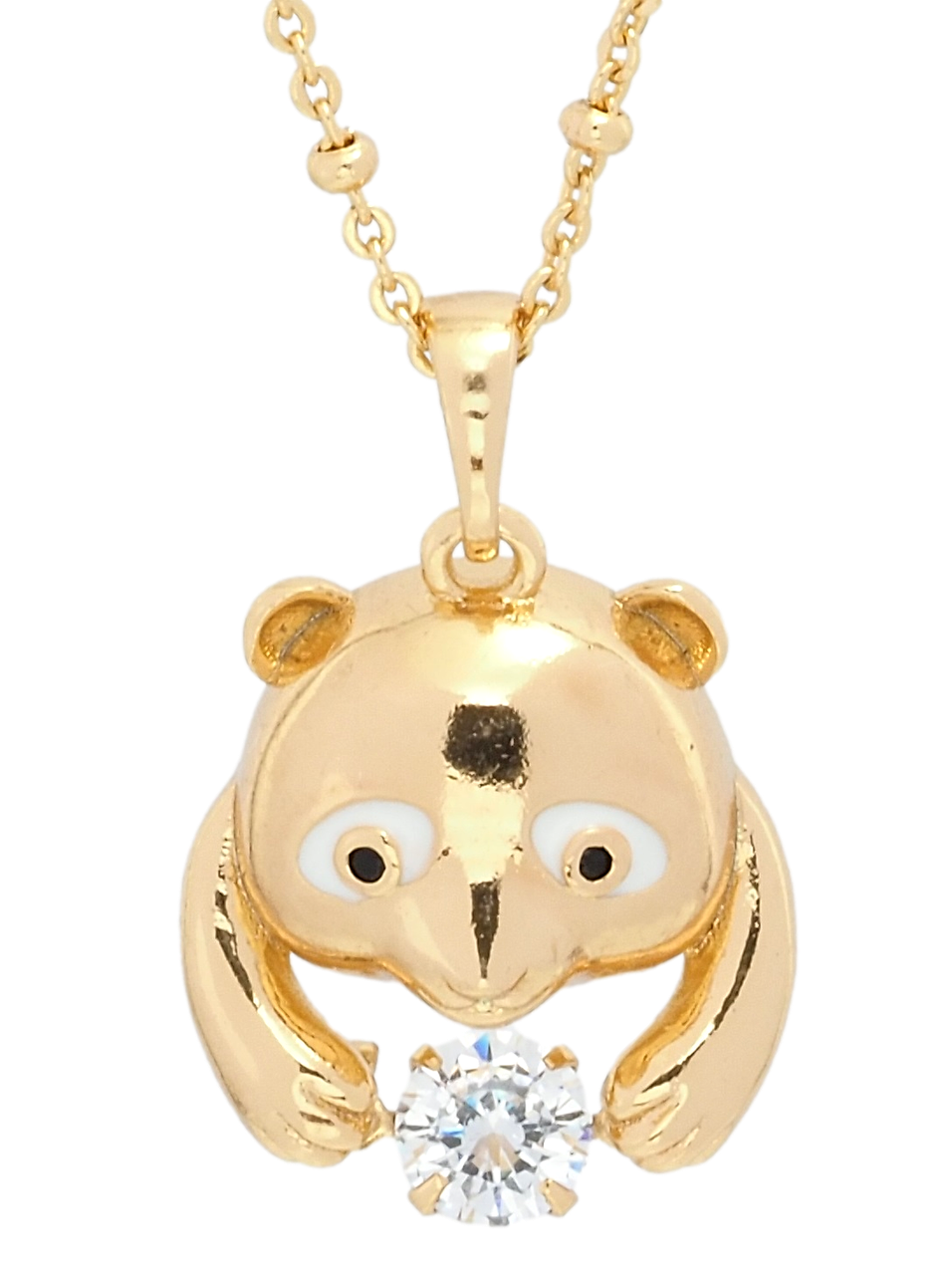 

Подвеска на цепочке Xuping Позолота 18K "Мишка с "танцующим кристаллом" длина 42-45см х 1мм