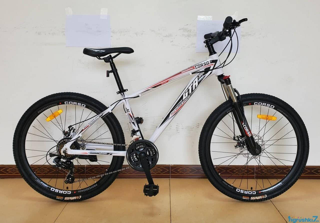 

Велосипед Спортивный CORSO «GTR-3000» 26" дюймов 12685 рама алюминиевая, оборудование Shimano 21 скорость,