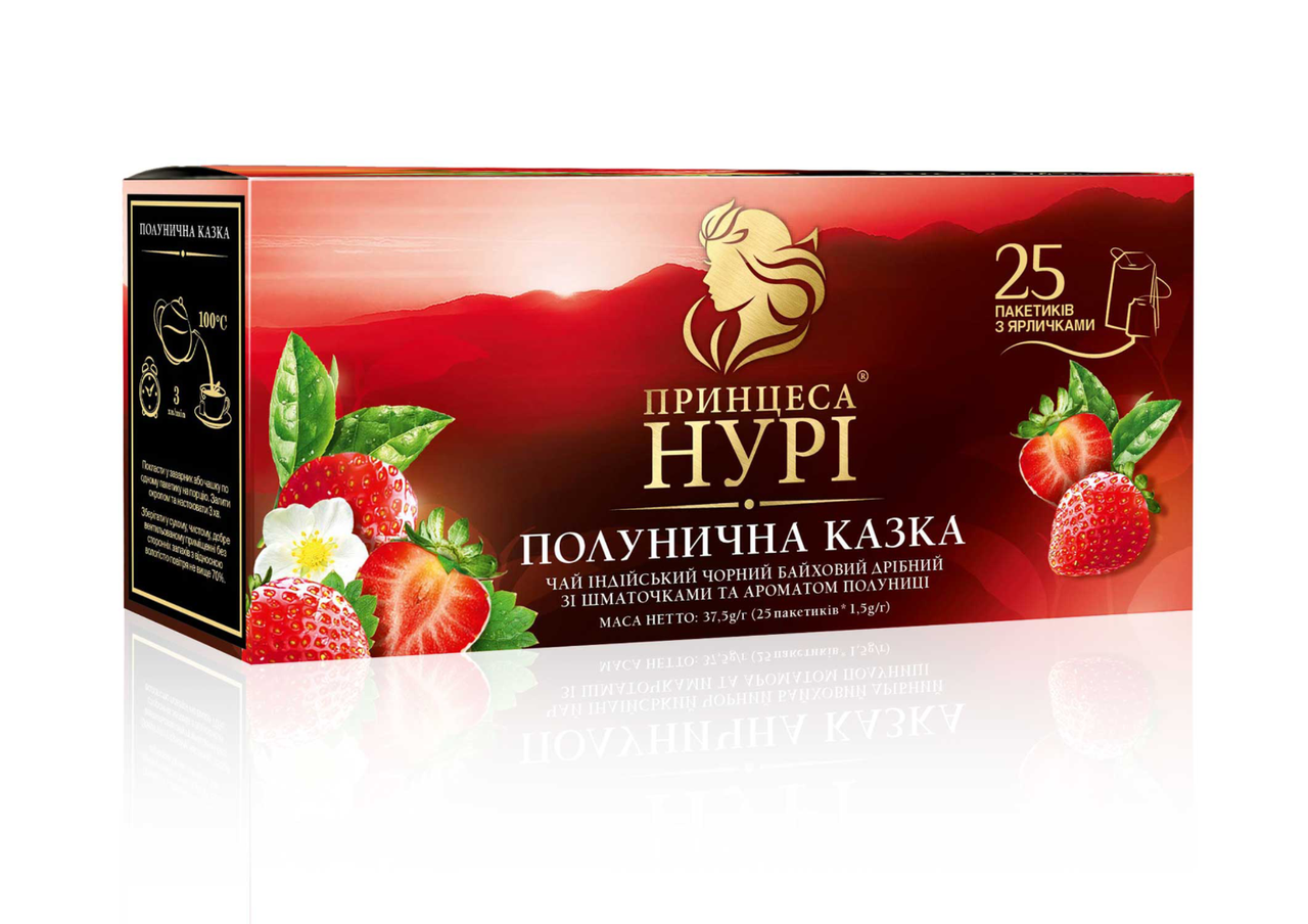 

/Чай чёрный 15г*25 пакет Клубничная сказка ПРИНЦЕССА НУРИ