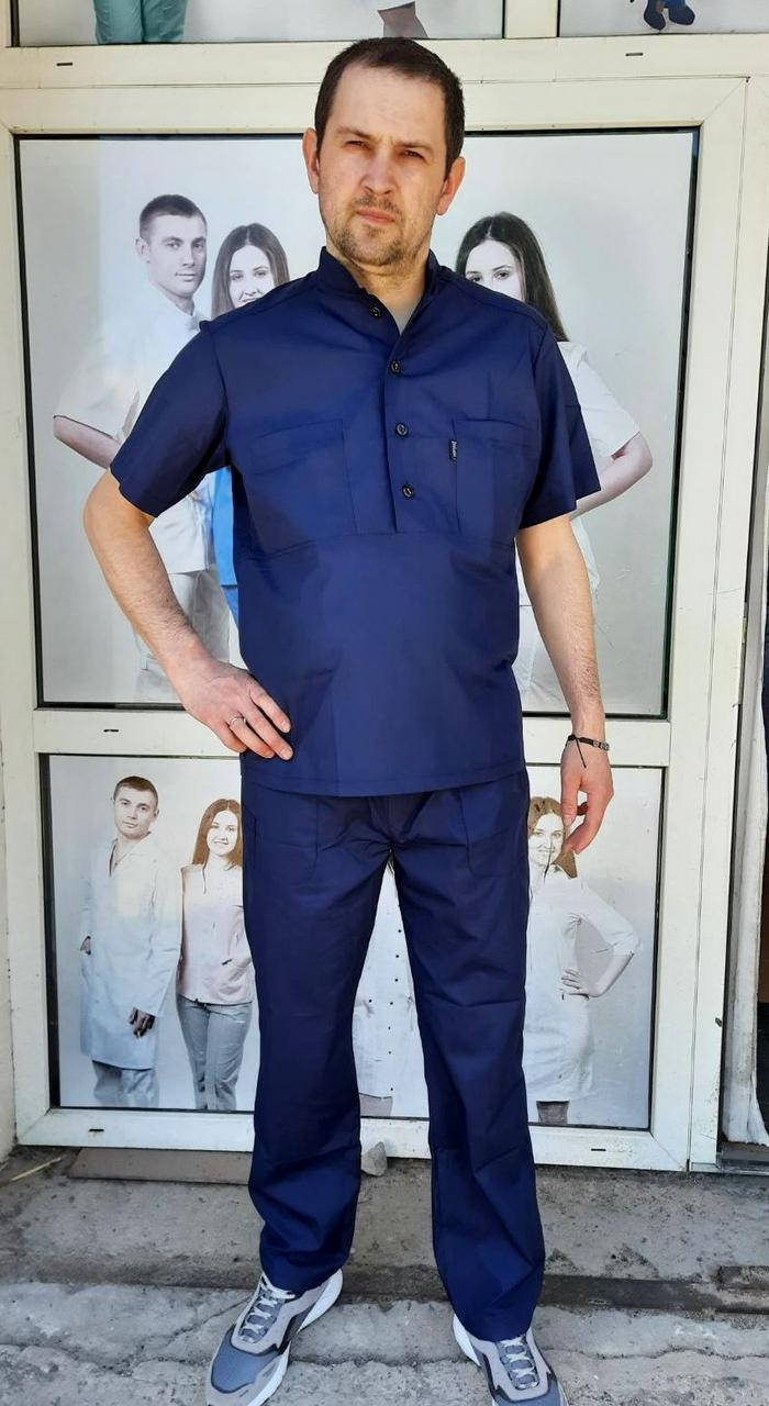 

Медицинский мужской хирургический костюм т.синего цвета , мужской медицинский костюм для массажиста ., Бордовый