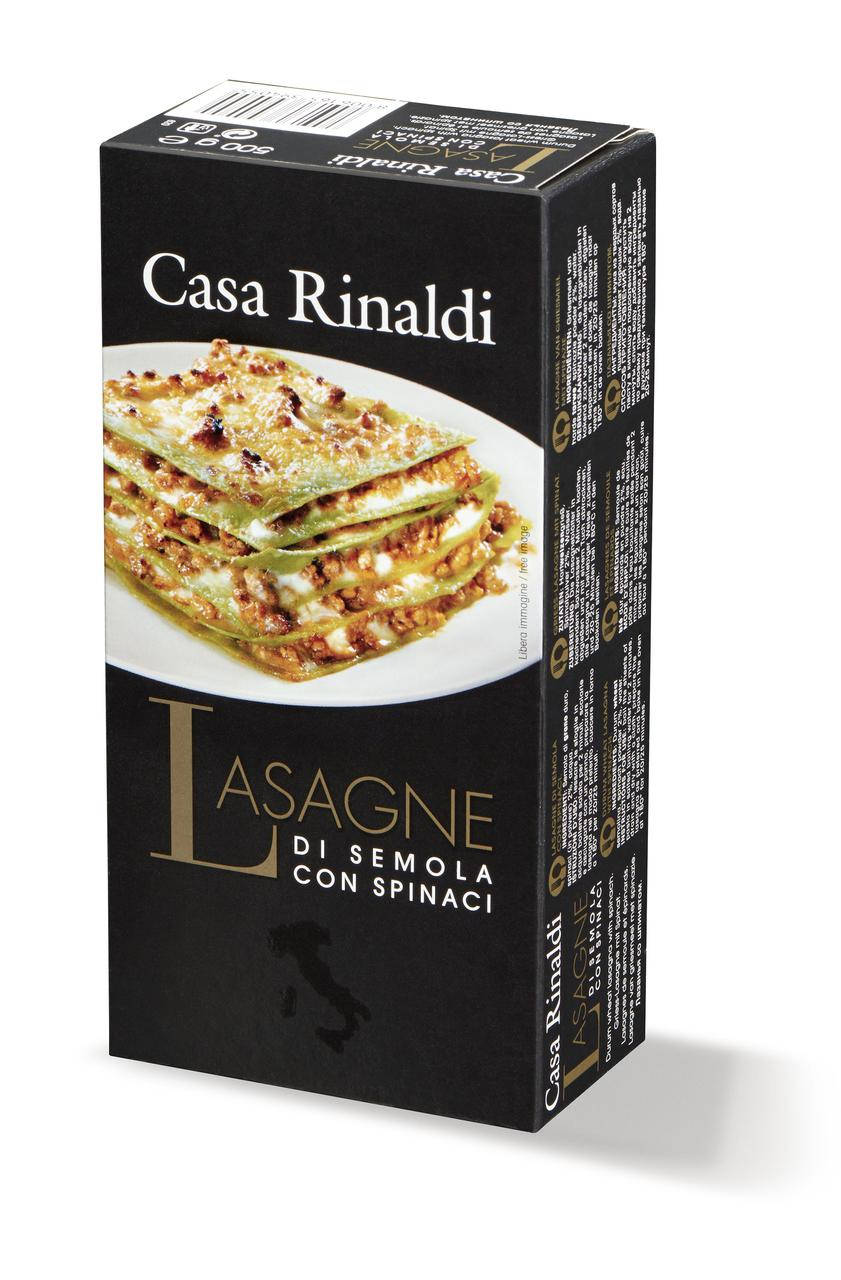 

Лазанья из твердых сортов пшеницы со шпинатом Casa Rinaldi 500г
