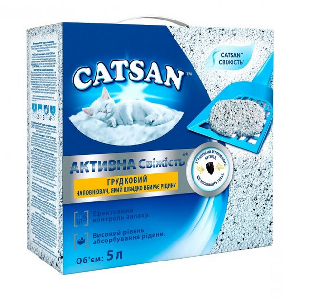 

Catsan Active Fresh 5л комкующийся наполнитель из глины