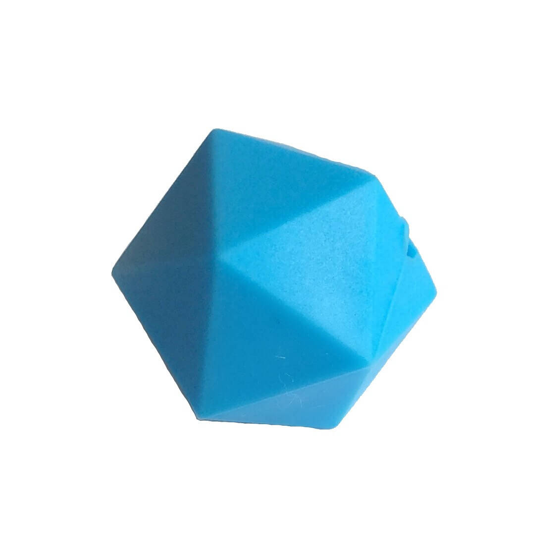 

Икосаэдр 23мм (голубой) силиконовая бусина